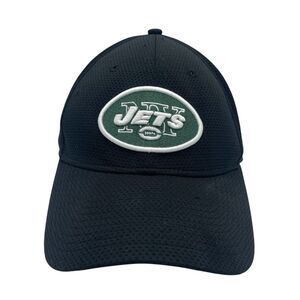 New York Jets Hat Adult Small / Medium Black Fitted Cap New Era SAMPLE